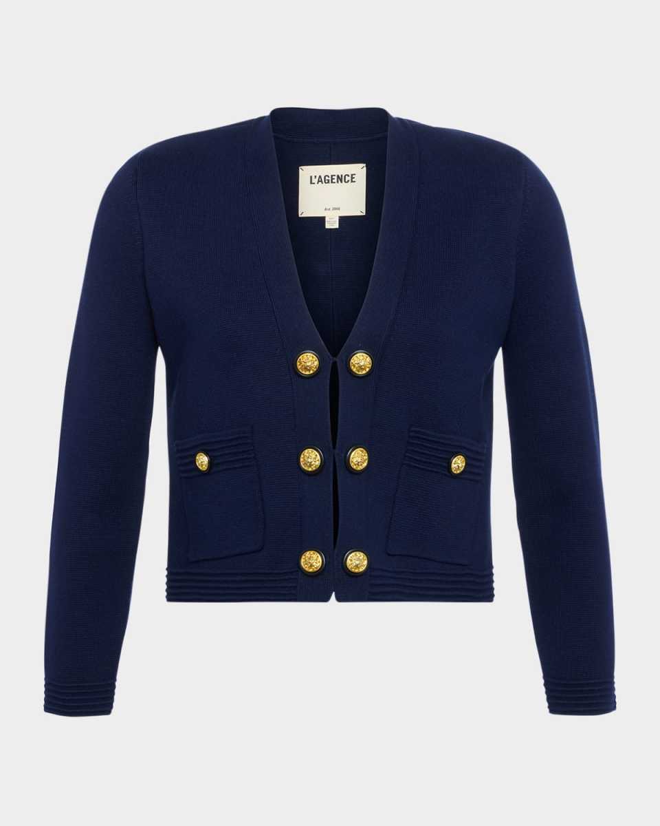 Catie Knit V-Neck Blaz